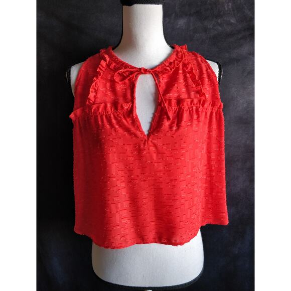 IRO Ragnhild Sleeveless Textured Boxy Top Orange S - Picture 3 of 13